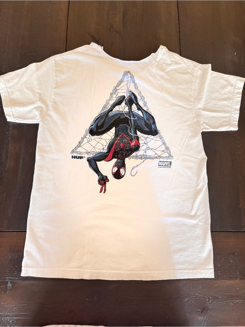 Marvel White Spider-Man Miles Morales Graphic Tee